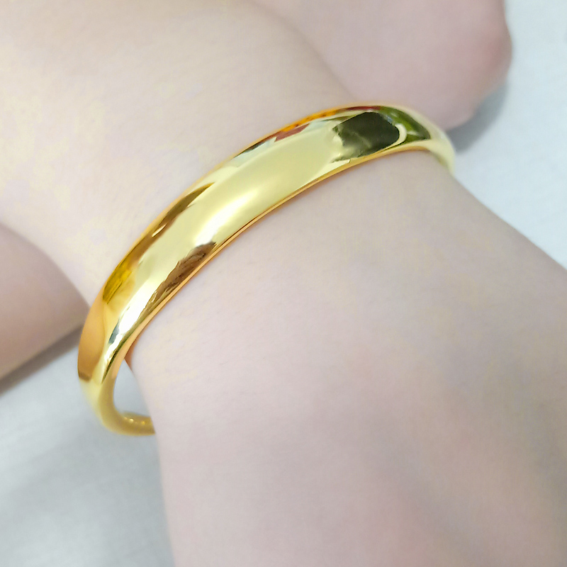 老凤凰黄金手镯9999足金光面镯子推拉首饰真金子活口可调节宽细送妈妈