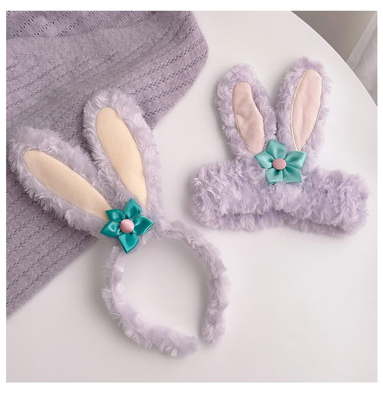 迪士尼(disney)星黛露保温杯商场同款卡通发箍头饰女洗脸小兔子耳朵头