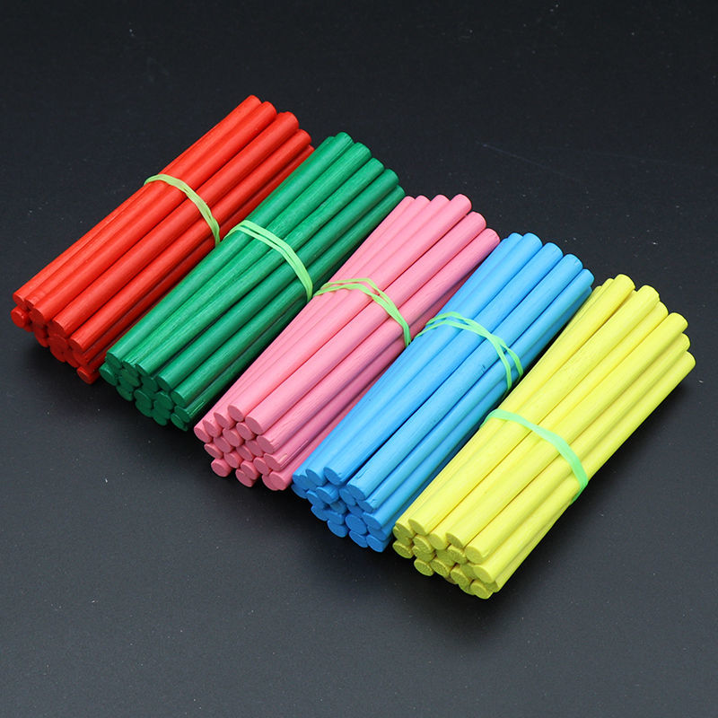 数字棒算术棒数学棒教具计数益智教具用彩色木质算术棒幼儿园木棒j