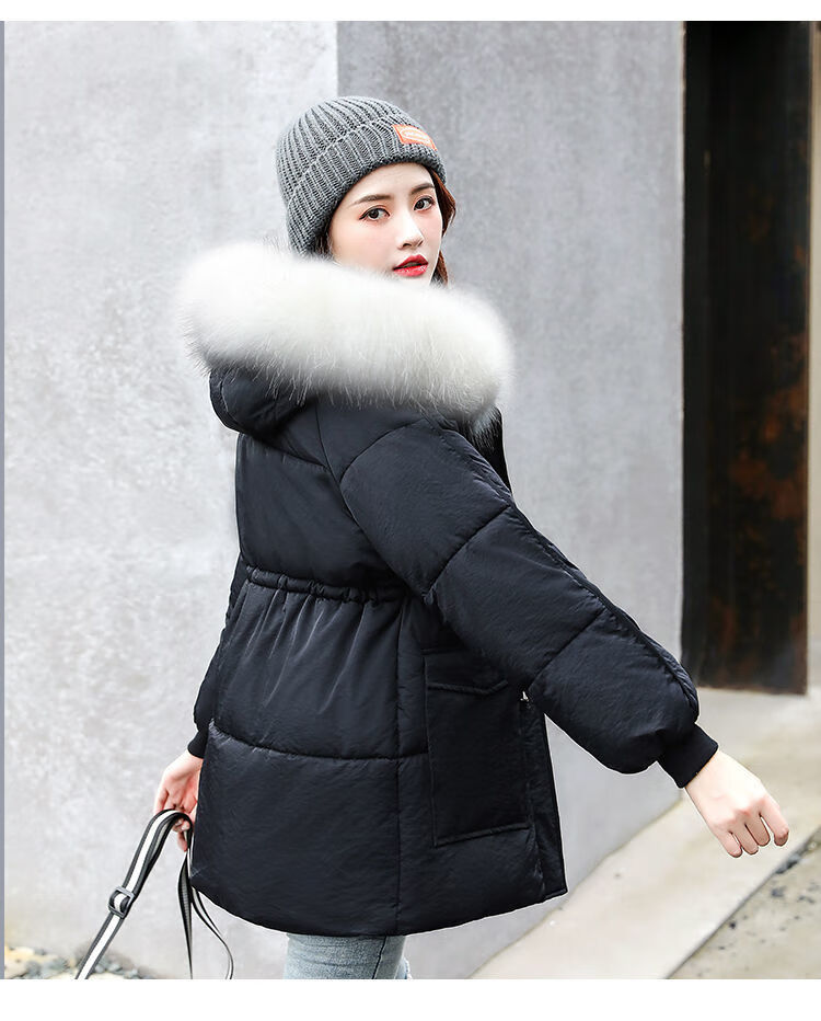 恒源祥21年轻薄羽绒服女冬装外套女防寒服2021新款女中长款韩版大毛领