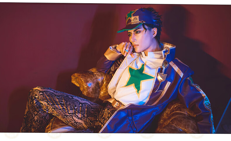 现货jojo的奇妙冒险cos 空条承太郎cos服cosplay服装男新品 男xxl【12