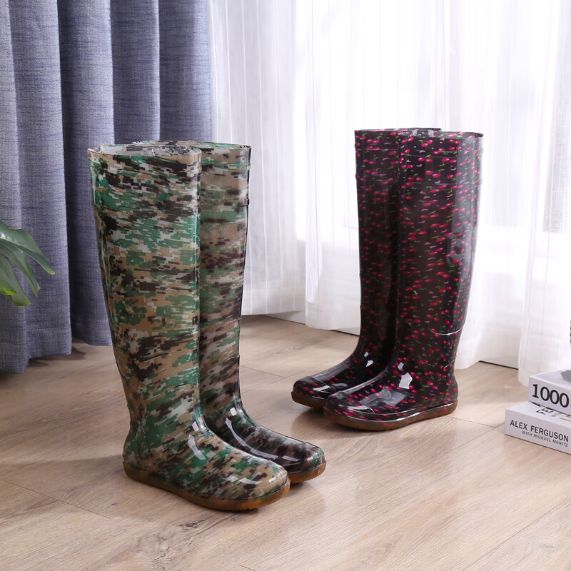 插秧靴插田水鞋松雨鞋女男田园水鞋钓鱼劳保鞋插秧种地防水稻工作胶鞋