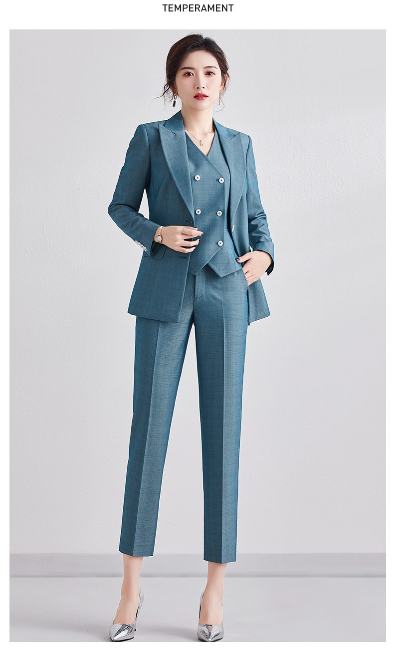 高梵品牌轻奢高端职业套装女总裁商务小西服秋冬时尚气质西装马甲三