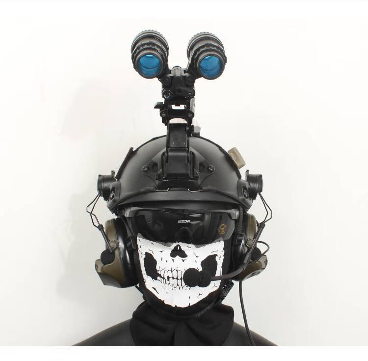 头戴式热成像夜视仪pvs-14日夜两用头盔式红外夜视仪 高清望远镜翻斗