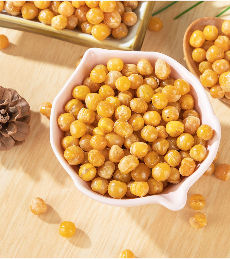 新香酥黄金豆罐装香脆油炸豌豆休闲小吃牛肉味250g办公室零食批发250g