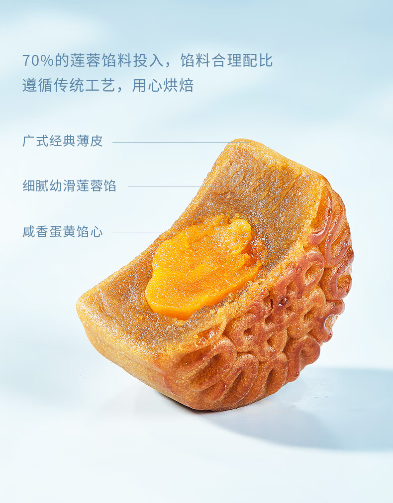 广式蛋黄莲蓉10个中秋小迷你点心网红小包散装 广式蛋黄莲蓉月饼10个