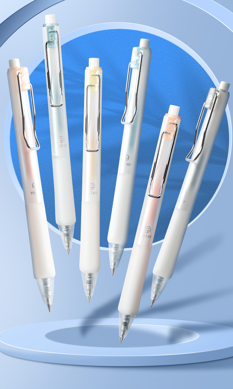 5刷题笔中性笔套装子弹头速干按动软胶防滑护套学生考试签字笔大容量