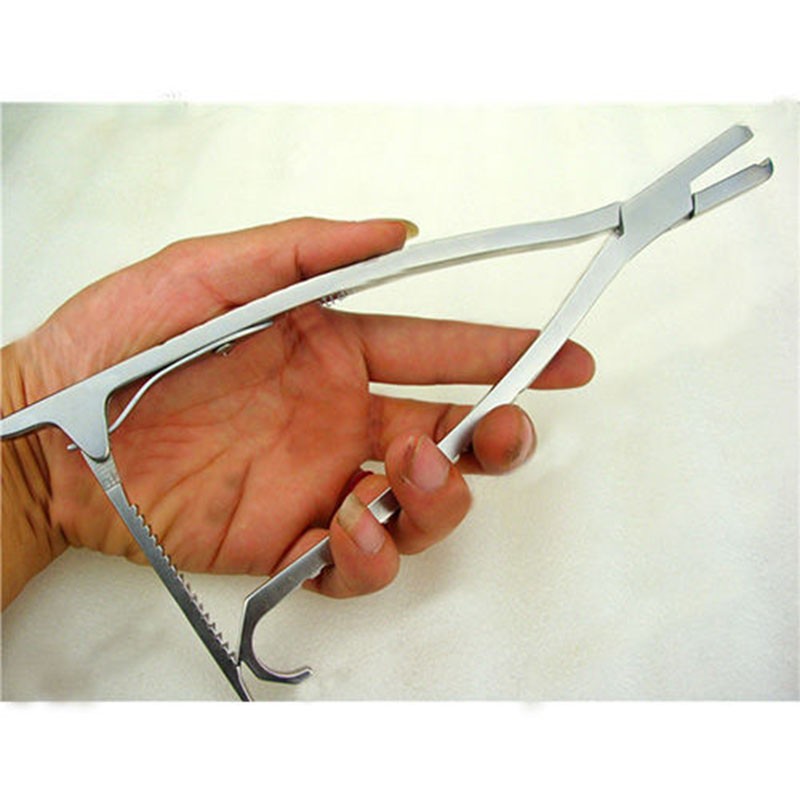 骨科器械医用脊柱腰椎持棒钳夹棒钳细钛棒夹持把持器442mm夹棒钳头部