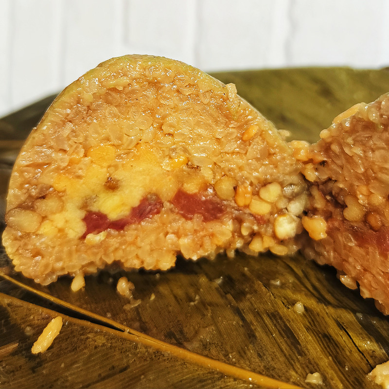 辉导 真空袋装广西玉林粽子端午猪肉排骨绿豆粽手工陆川土猪肉粽250克