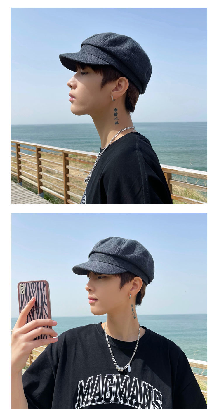 报童帽男帽子男潮日系文艺百搭八角帽男夏季英伦报童帽春秋天贝雷帽