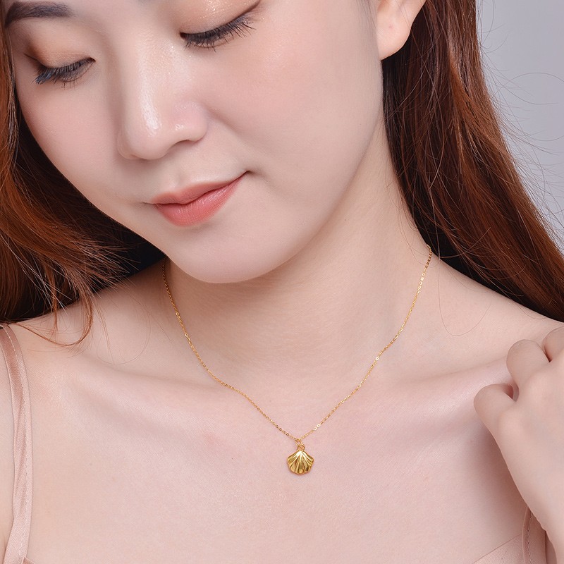 礼物送女朋友生日礼物自戴送闺蜜足金吊坠足金o字链轻奢礼盒免费刻字