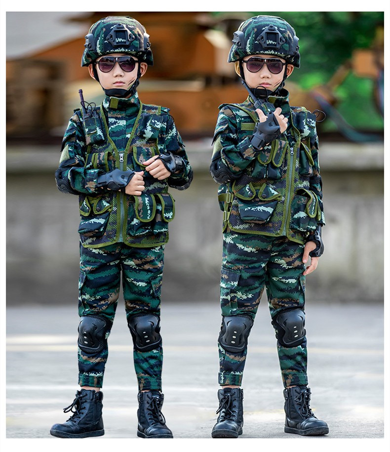 特种兵套装儿童版迷彩服套装男童特种兵军装幼儿园小学生春秋长袖帅气