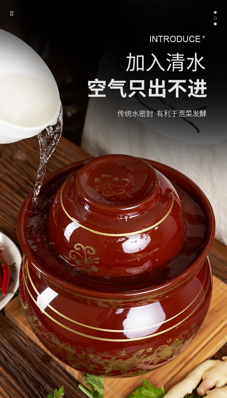 四川泡菜坛子家用土陶酸菜缸特大号5斤8斤20斤30斤50斤100斤罐子 装水