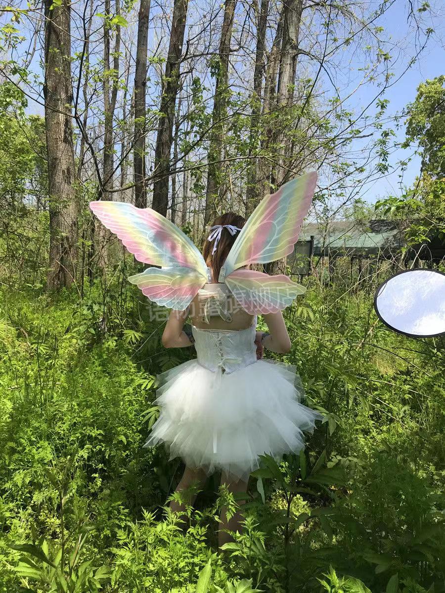精灵花仙子的翅膀电动定制电动蝴蝶翅膀背饰cos精灵小女孩背的翅膀
