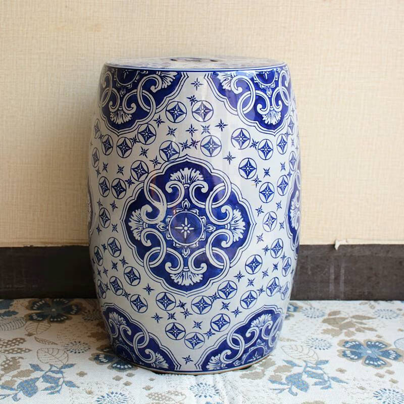 【精选好物】青花瓷鼓凳 手绘青花瓷换鞋凳陶瓷鼓凳梳妆凳子新古典