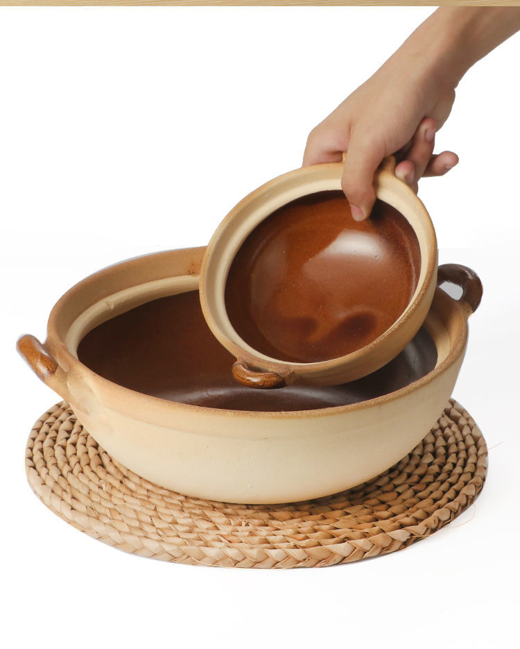 特百惠同款传统粗陶煲仔饭专用土砂锅家用单柄小沙煲带手柄小号广东