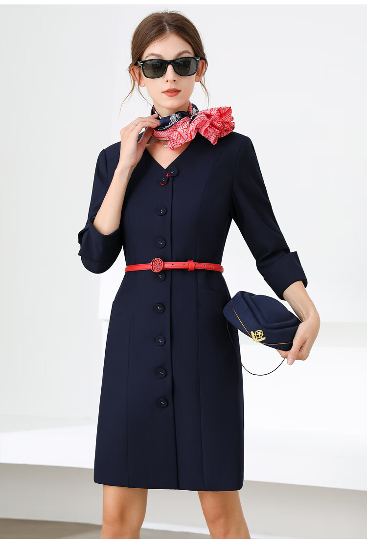 秉藜 东航空姐制服东航空姐制服职业套装连衣裙女夏售