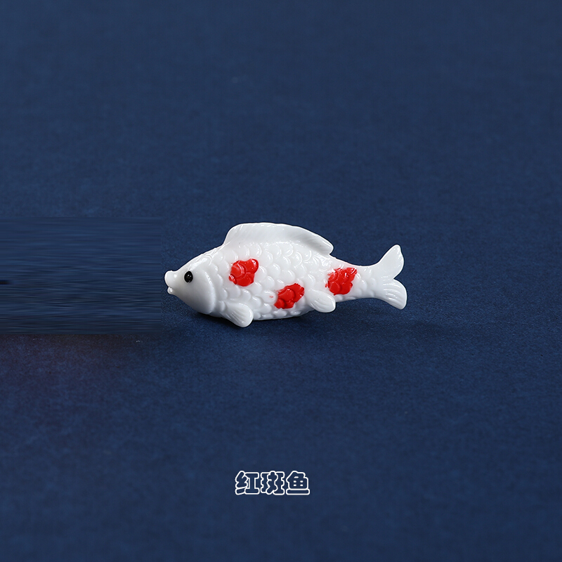 定制微缩模型景观仿真可爱小金鱼小鱼动物水下景观模型迷你鲤鱼树脂