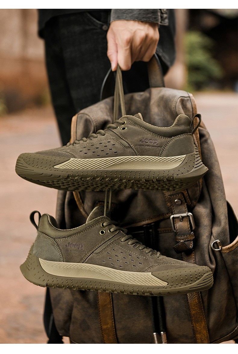 jeep吉普徒步鞋男2021秋冬季户外鞋防滑耐磨舒适登山鞋软底透气运动