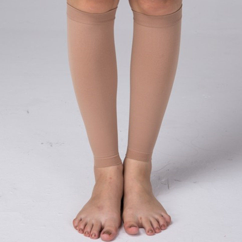 汁寒磐 防静脉曲张袜 护小腿套廋腿袜保暖护腿袜套男女老寒腿 肤色