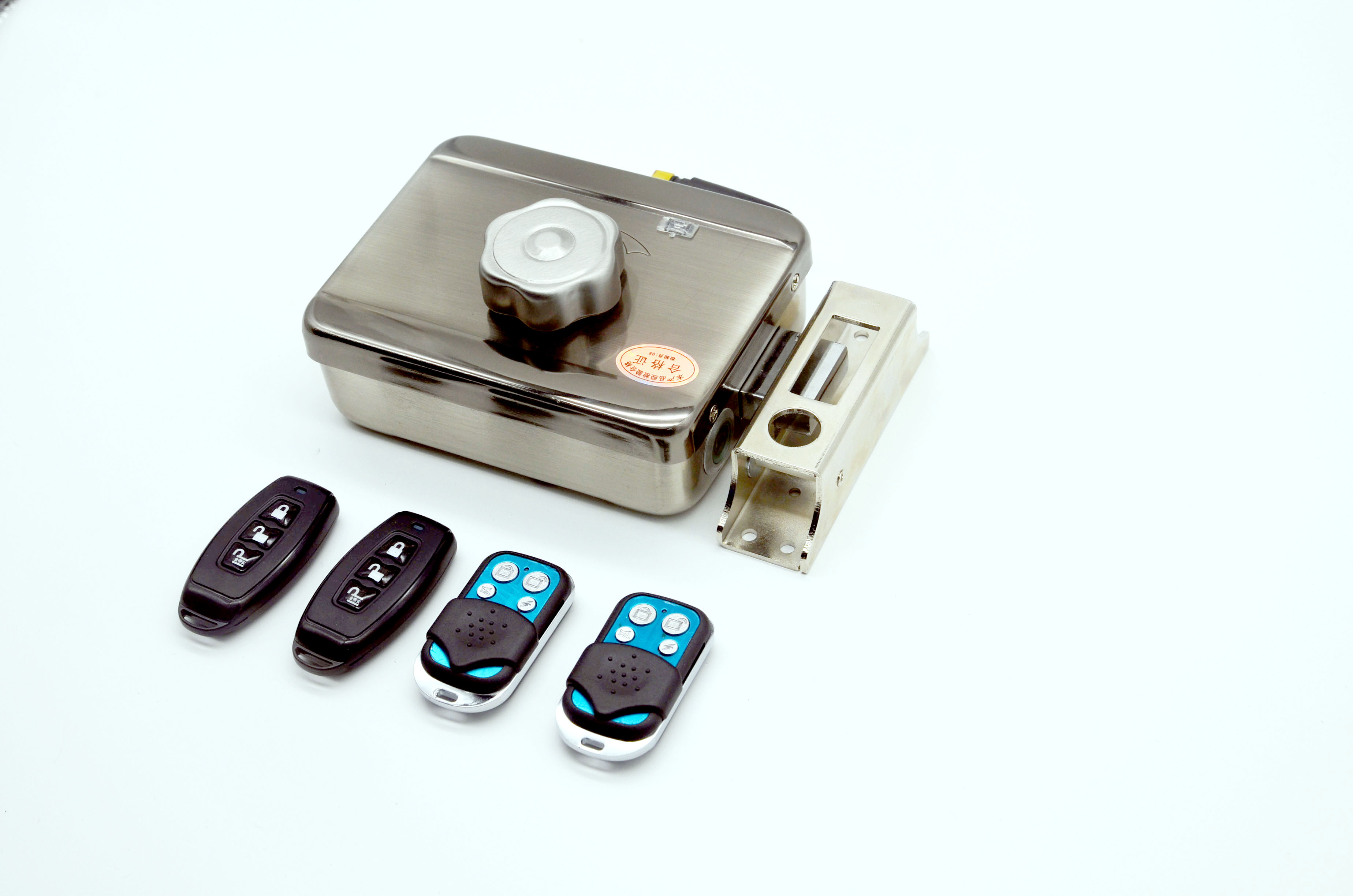 遥控隐形门锁家用电子密码防盗暗锁智能感应大门锁刷卡无线远程双线路