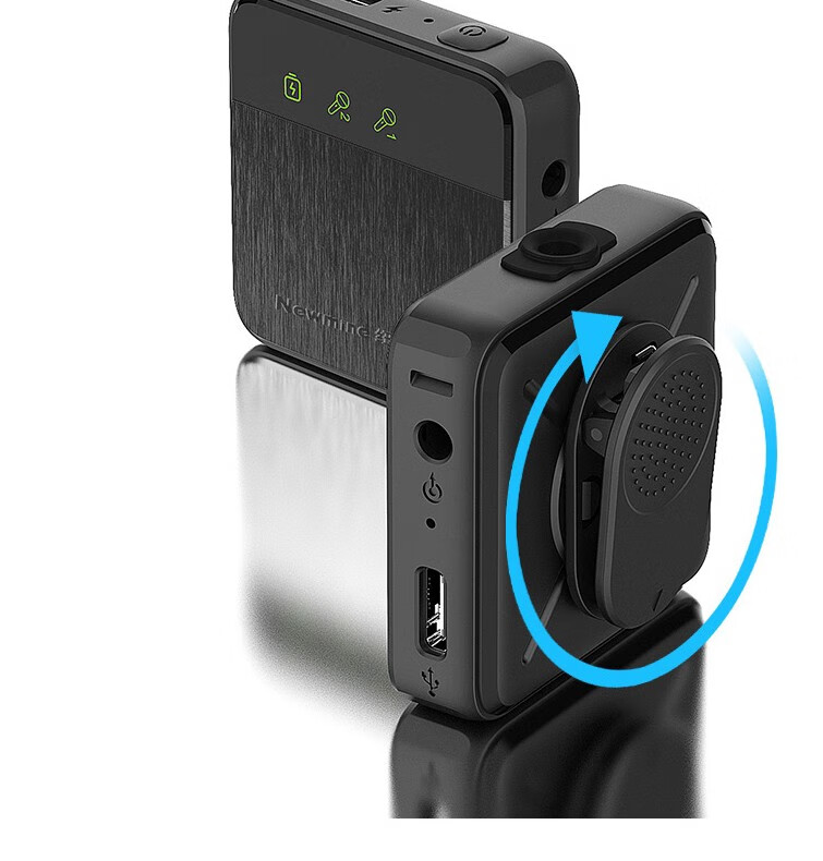 古丽康 纽曼无线领夹式麦克风声卡收音器手机相机户外直播采访配音器