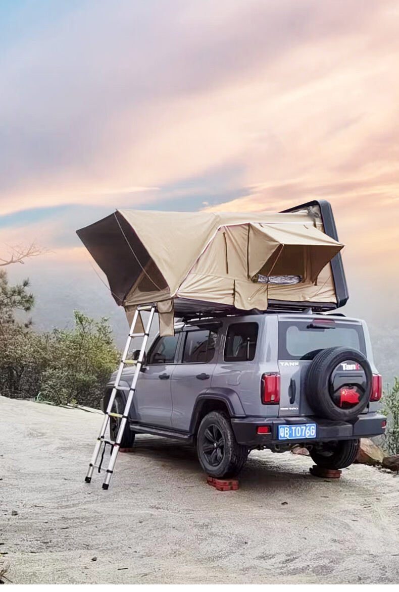 2023款探险者车顶帐篷北京越野bj30 bj40suv车载车顶帐篷房 保暖加棉