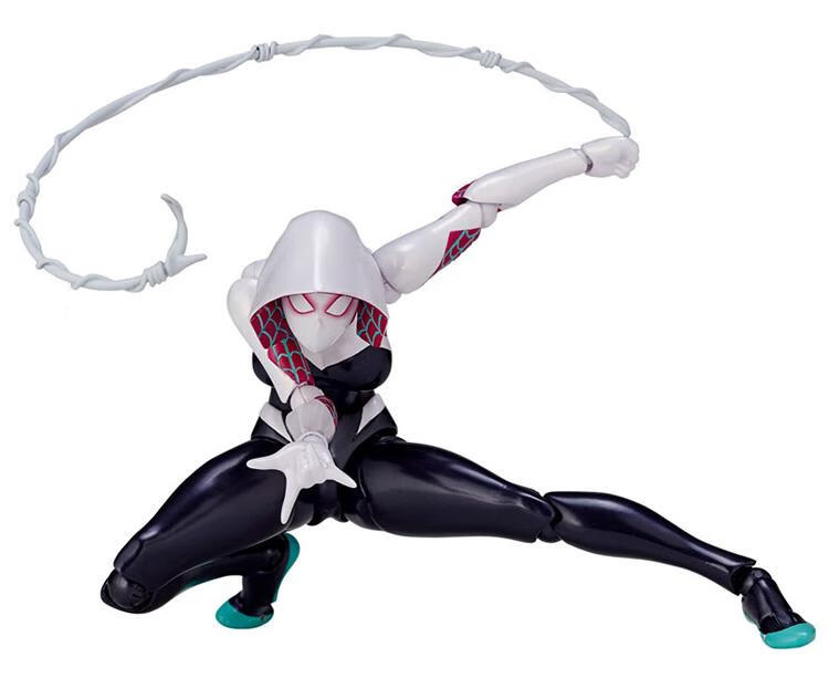 2022新款 国产海洋堂山口式 漫威平行宇宙蜘蛛侠女格温 可动可换脸