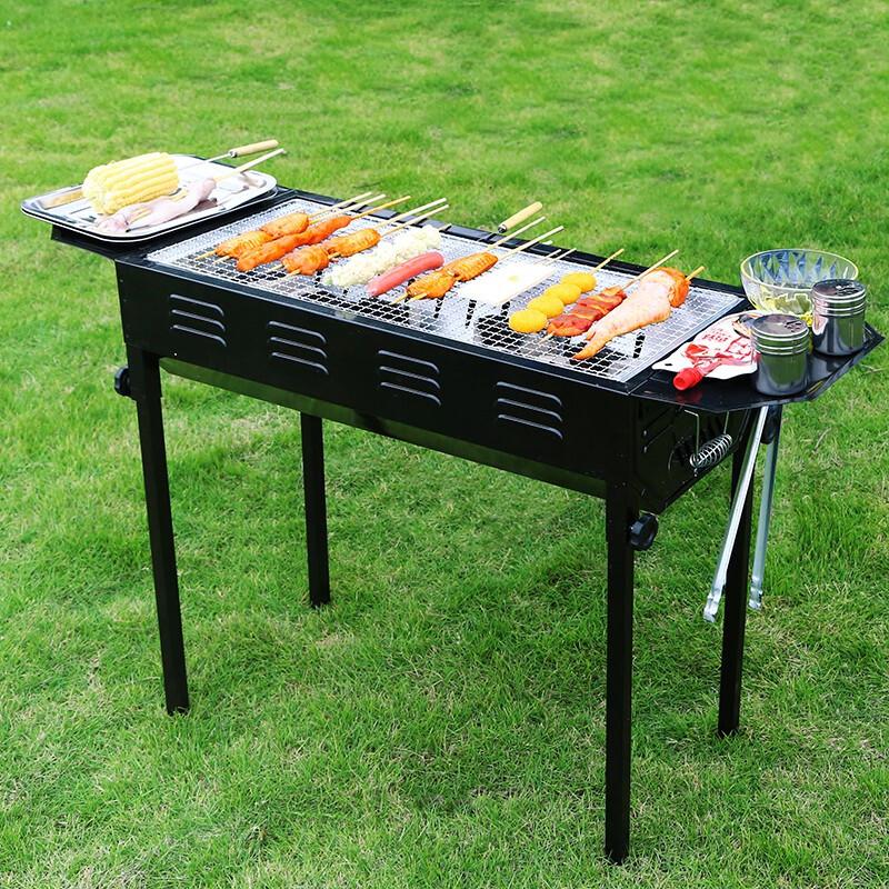 烧烤架户外不锈钢烧烤炉便携烧烤架家用木炭烧烤架升级款5人以上烧烤