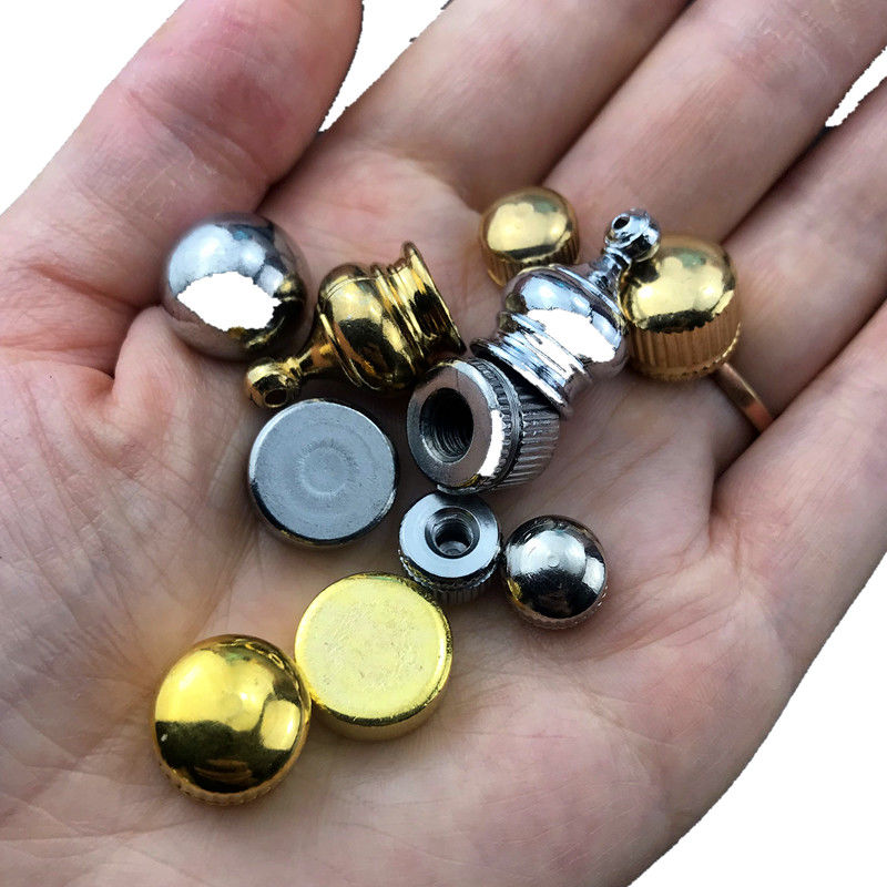 水晶灯配件灯具五金配件螺帽螺母吸顶灯螺丝皇冠钢珠金色平顶盖钢珠铬