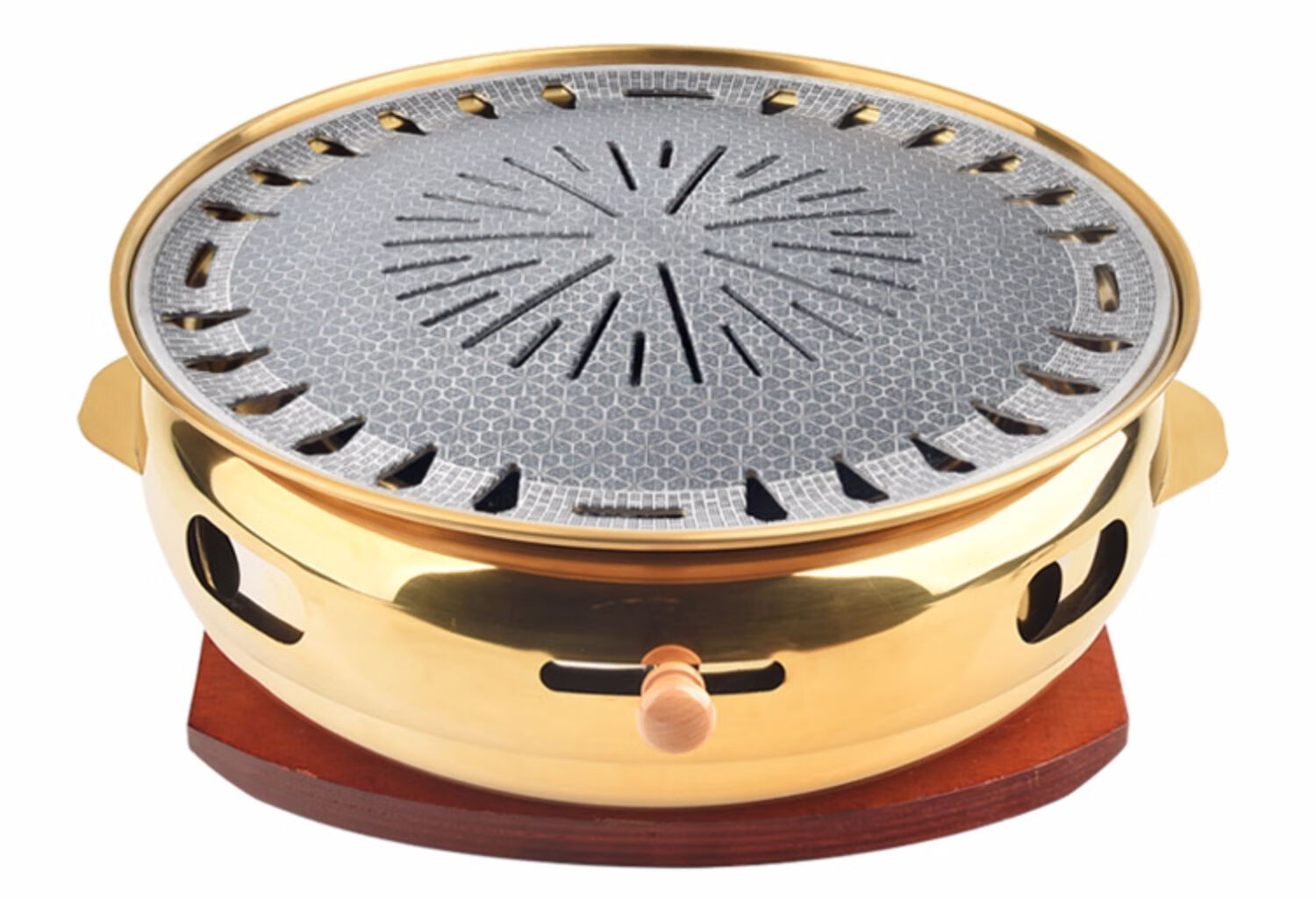 佧森滋韩式无烟碳烤炉日式木炭烧烤炉家用圆形烤炉商用大号麦饭石煎肉