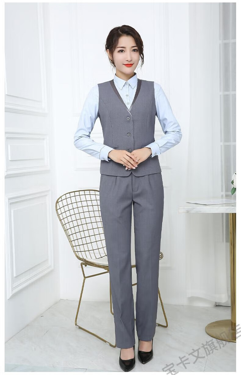 中国电信营业厅工服女装春秋中国电信女制服营业厅马甲衬衫装外衬衣工