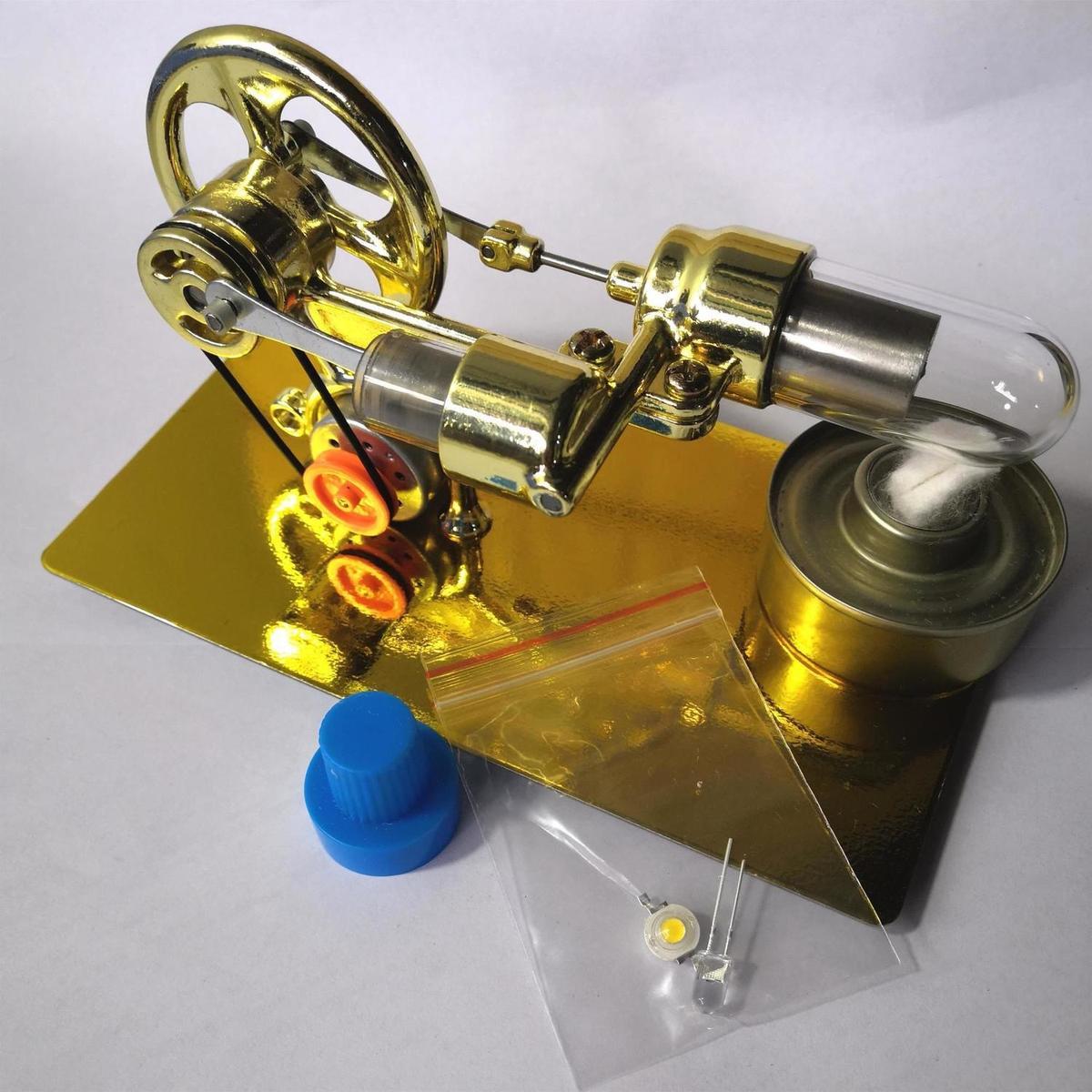 斯特林发动机发电机蒸汽机物理实验科普科学小制作小发明玩具模型直立