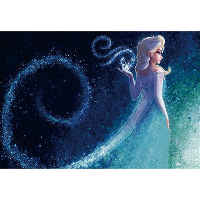 vieruodis冰雪奇缘海报爱莎公主艾莎女王安娜海报贴画墙画墙纸g9060cm