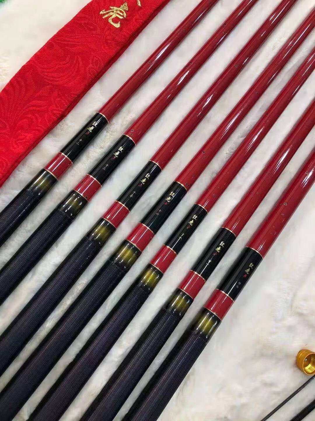 【2022年新款】红虎鱼竿 达· 瓦高端红虎鱼竿碳素超轻硬28调鲤鱼竿长
