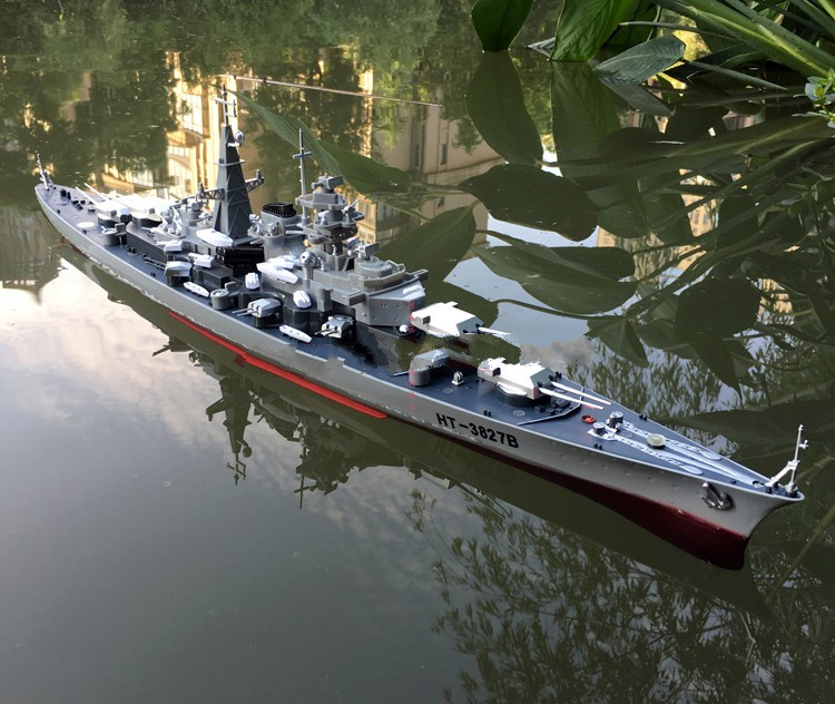 遥控战列舰二战俾斯麦战列舰24g遥控仿真军舰船模型380马达百米距离可