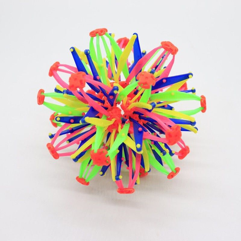 新年礼物圣诞节礼物儿童手抓脚踢开花球魔术伸缩球广场地摊玩具塑料