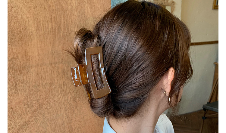 展翠透明抓夹少女后脑勺夹子发抓发饰品时尚网红简约气质发卡夹子卡子