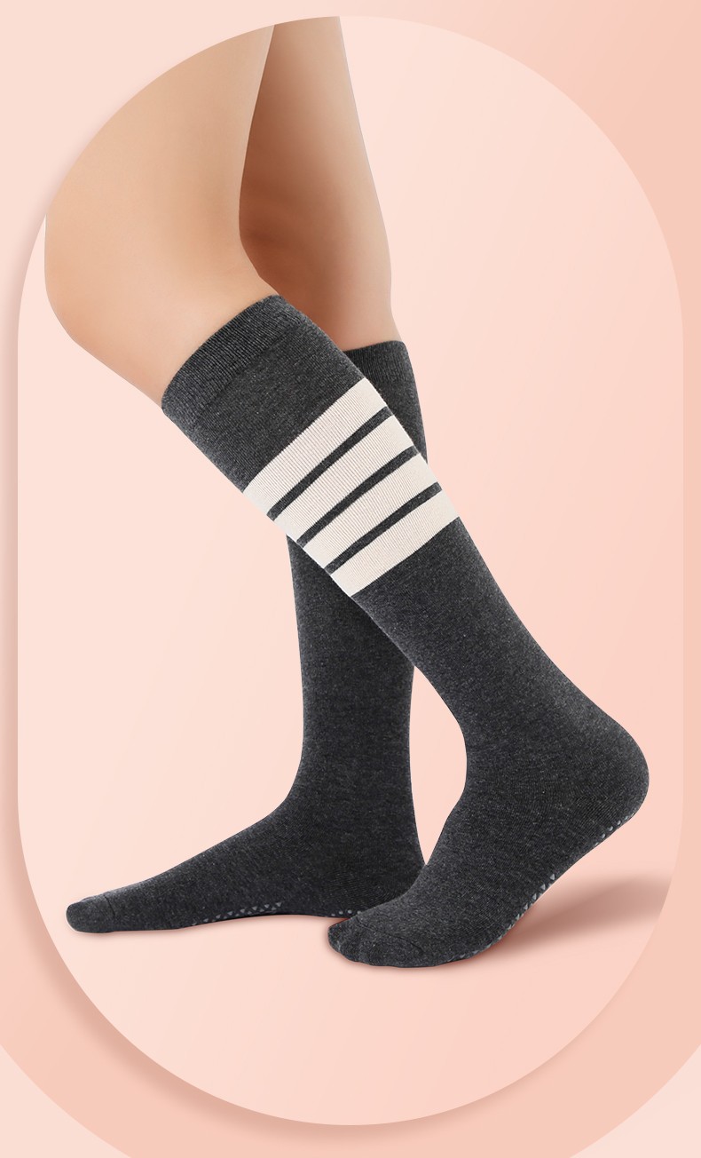 瑜伽袜子专业瑜珈袜防滑女五指袜长筒中筒过膝袜吸汗透气室内普拉提