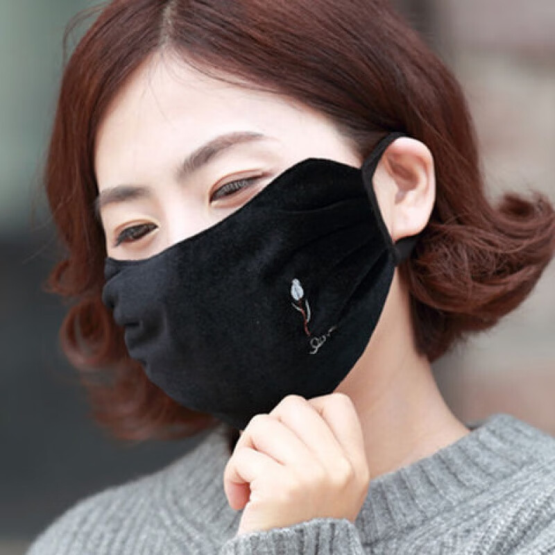 karond新品棉口罩冬季冬季金丝绒加厚防寒保暖大口罩女韩版成人骑行