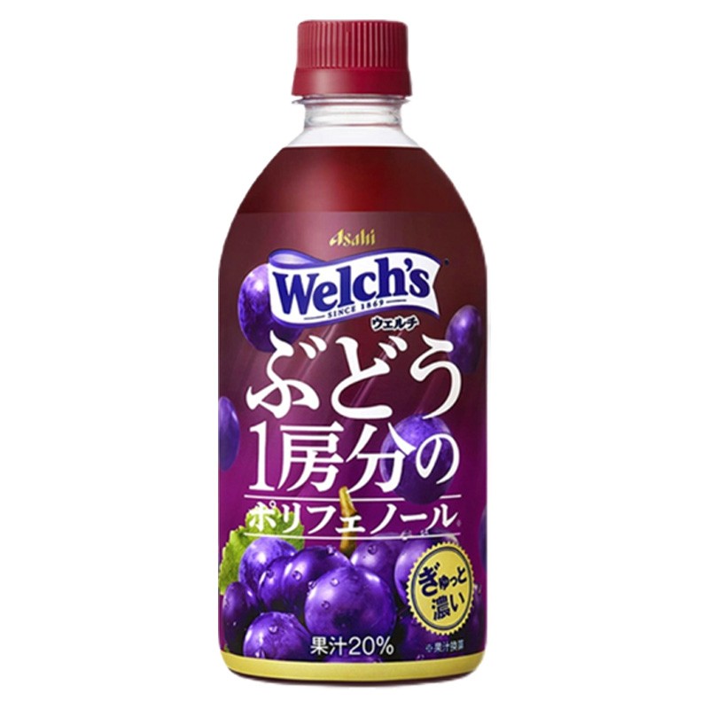 日本原装进口朝日asahiwelchs浓厚紫葡萄果汁饮料葡萄汁整箱装网红