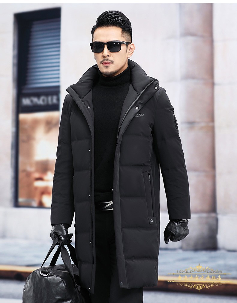 品牌轻奢男装羽绒服男冬季中长款过膝加厚保暖新款男士商务休闲冬装