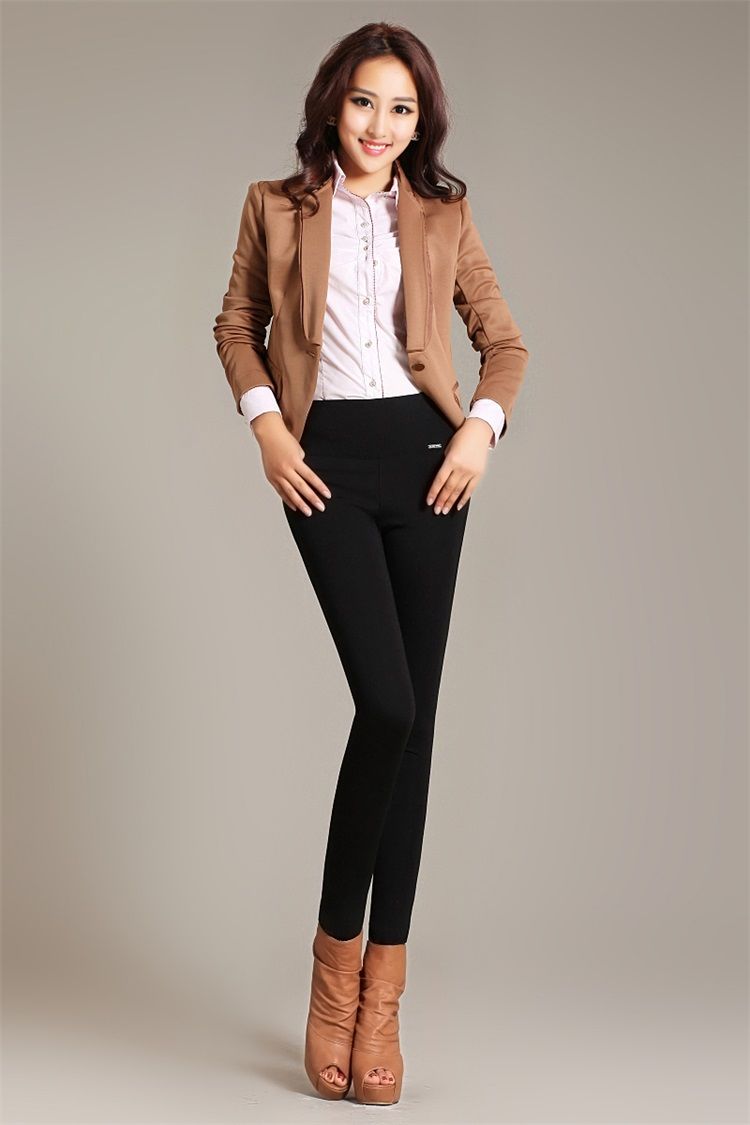 女装新款高个子高腰加长裤子加绒加厚显瘦加长打底裤女外穿超长版女裤