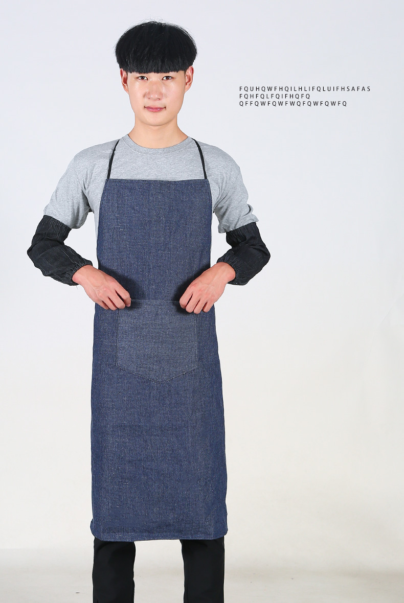 牛仔围裙工作围裙男女工厂工业加厚耐磨围腰劳保电焊防污围裙6090cm