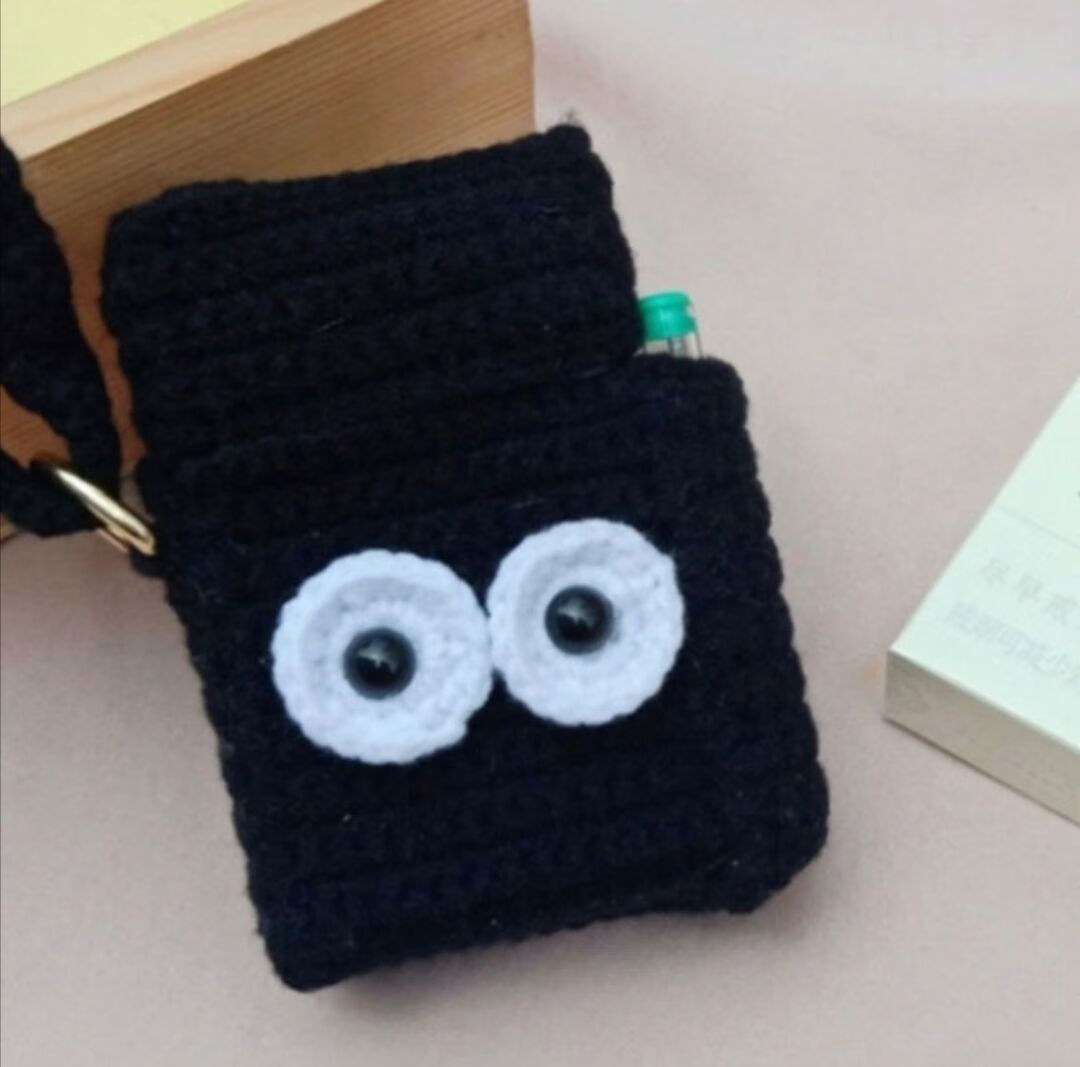 栩傲宏手工编织烟盒套软盒毛线diy材料包针织烟盒男朋友爸爸礼物小熊