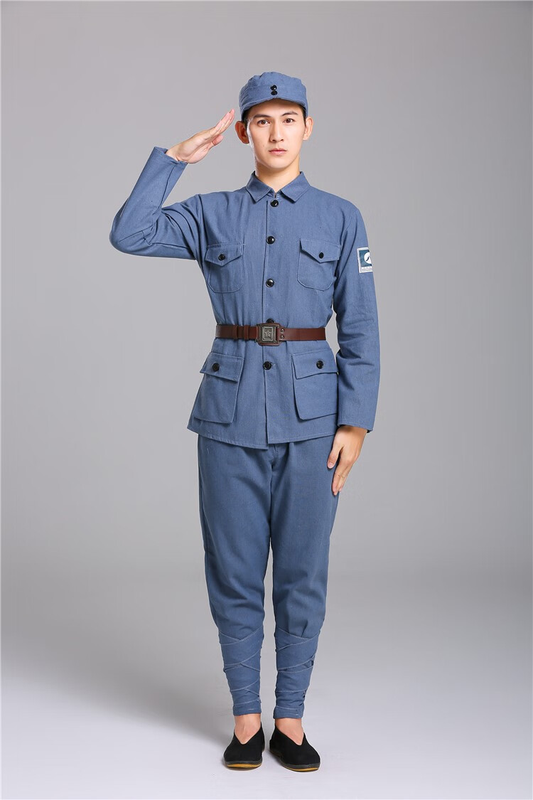 妲菲妮49式50式抗美援朝志愿服装抗战套装红军衣服 涤纶面料红军 160