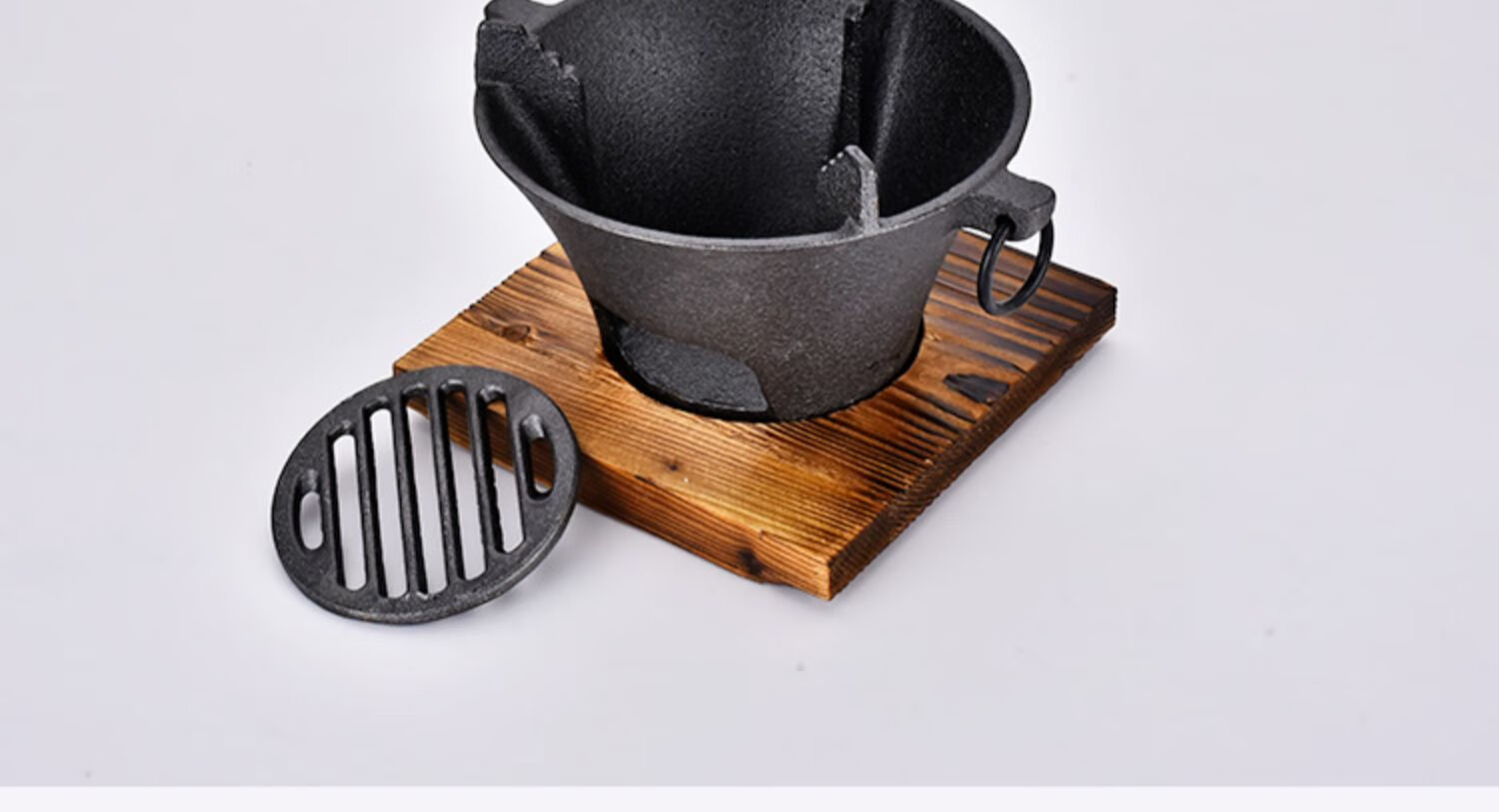 tyui特厚加大号铸铁碳炉28cm家用防烫坏桌面庭院炭火木炭生铁烧烤炉子