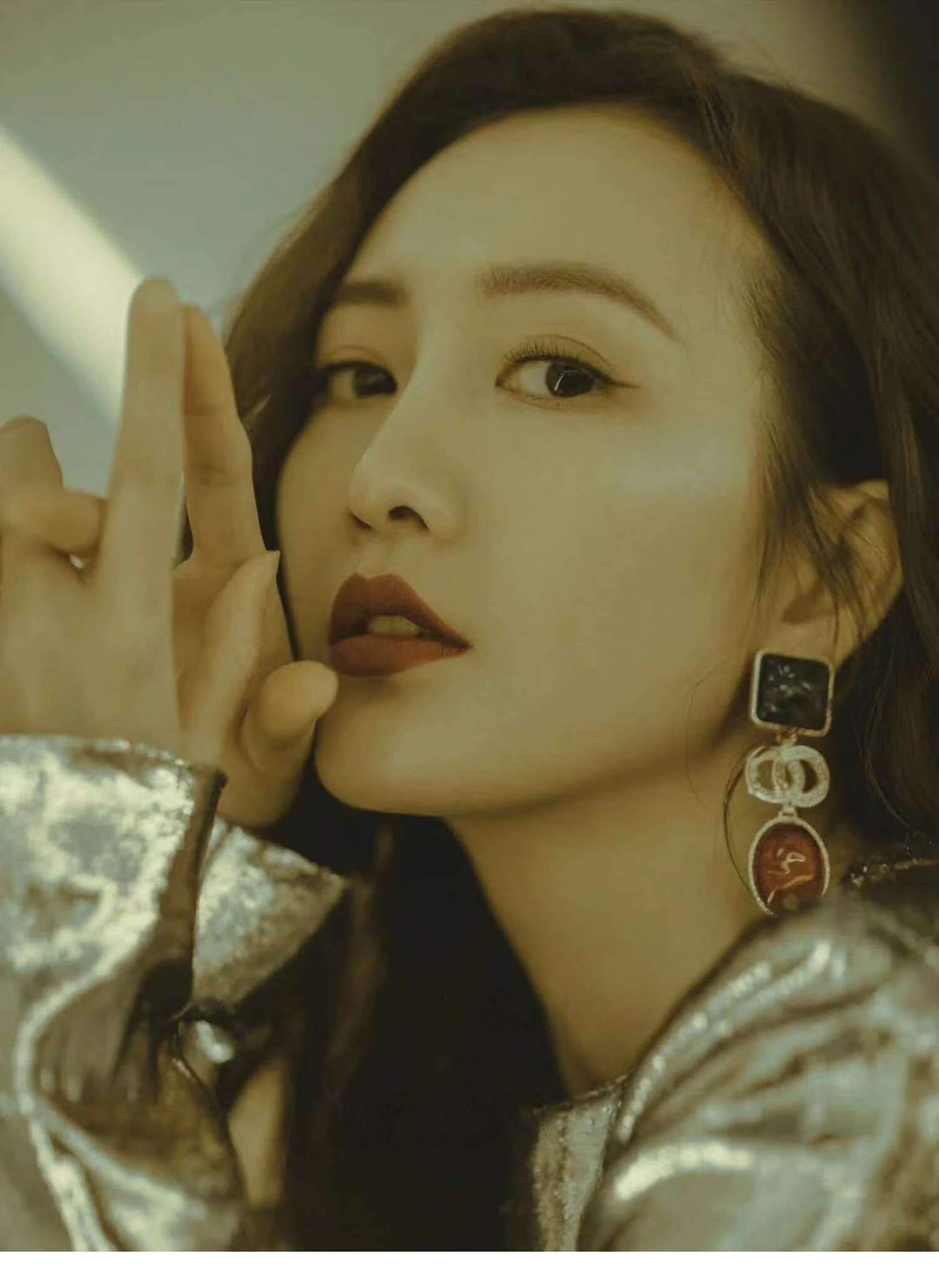 全意琳法式浪漫王鸥同款复古耳环个性时尚中古vintage红绿灯耳钉耳饰