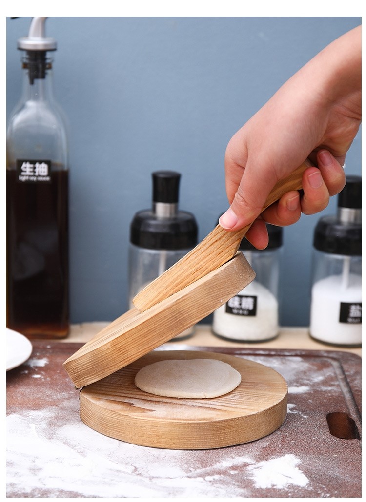 水饺米粑模具包子皮压皮器擀饺子皮神器实木皮包器米水饺粑皮模具擀米