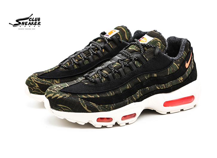 耐克(NIKE) Air Max 95 x Carhartt WIP联名军事虎纹迷彩休闲运动 ...
